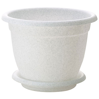 Горшок для цветов с подставкой мраморный D170 Пластик репаблик