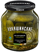 Огурцы маринованные мини пикантные сладко-пряные Лукашинские