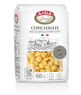 Макароны Ракушка Conchiglie AIDA, Агро-Альянс Экстра Макароны Ракушка Conchiglie AIDA, Агро-Альянс Экстра