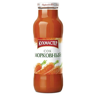 Сок Морковный в стеклянной бутылке Кухмастер Сок Морковный в стеклянной бутылке Кухмастер