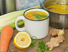 Кокосовый суп с имбирем