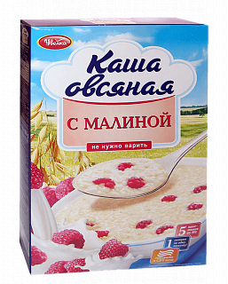 Каша овсяная сиюминутка с малиной (5 пакетиков)