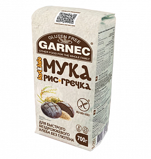 Мука без глютена Гарнец (рис+гречка)