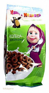 Шоколадные колечки "Маша и медведь"