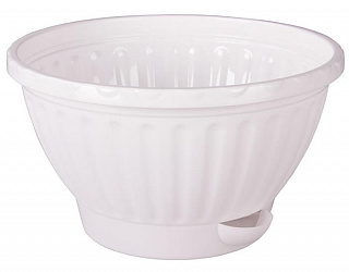 Горшок-кашпо белый с подставкой Мирабель 2,5 л.