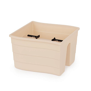 Кашпо на перила бежевое,10л (290х290х200) 1шт, БашПласт