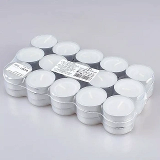 Свеча чайная белая D 38мм 30 шт