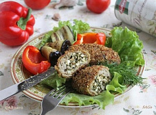 Зразы с адыгейским сыром и зеленью