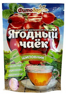 Напиток натуральный  растворимый "Ягодный чаек" с шиповником