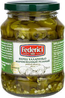 Перец  Халапеньо маринованный резанный Федеричи Federici Перец  Халапеньо маринованный резанный Федеричи Federici