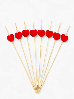Шпажки Еврохаус Сердечки бамбук, 24 шт.