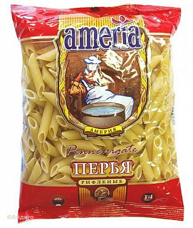 Макароны Америя перья рифленые №23