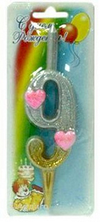 Свеча Тортовая цифра 9 с сердечком