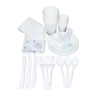 Одноразовый набор для пикника на 10 персон