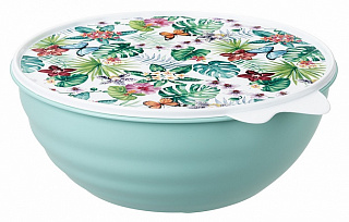 Миска с крышкой, с декором 3,7 л Бытпласт