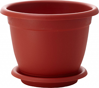 Горшок для цветов с подставкой терракотовый D190 Пластик репаблик