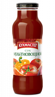 Сок мультиовощной с мякотью 0,7 л. Кухмастер
