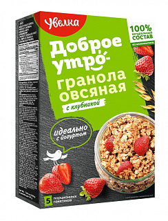 Гранола овсяная с клубникой (5х40) (452)