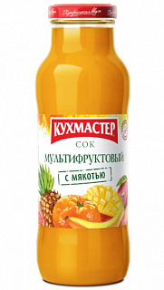 Сок Мультифруктовый в стеклянной бутылке Кухмастер Сок Мультифруктовый в стеклянной бутылке Кухмастер