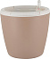Горшок цветочный круглый Мюнхен 2 л D 160 мм (внутренний 1,6 л) молочный шоколад с автополивом