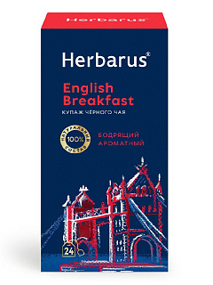 Чай черный Herbarus Английский завтрак (24 пакетика)