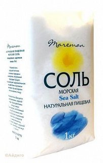 Соль морская средняя в брикете