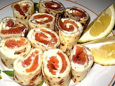Рулетики с семгой