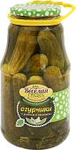 Огурцы маринованные с зеленью и чесноком "Веселая грядка"