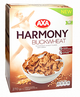 Хлопья AXA HARMONY гречнево-пшеничные с отрубями