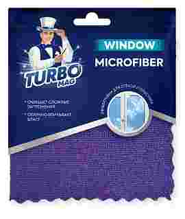Салфетка для окон Турбомаг WINDOW, микрофибра 270г/м2 (30*30) 1шт.