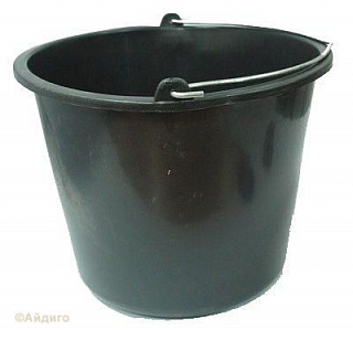 Ведро хозяйственное черное 12л