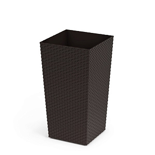 Кашпо напольное "Ротанг" мокко 28л (270*270*510) Альтернатива
