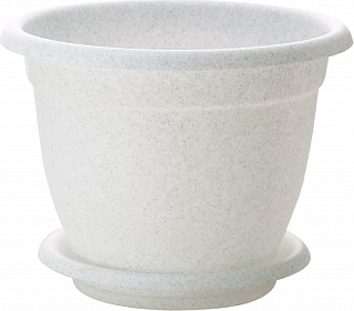 Горшок для цветов с подставкой мраморный D190 Пластик репаблик