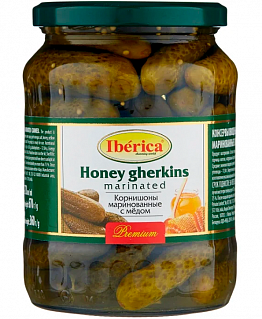 Огурцы корнишоны маринованные с медом Iberica