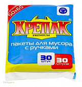 Пакеты для мусора Крепак с ручками 30л 30шт