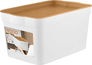 Ящик для хранения Keeplex Wood 2,3л (21,1х14,1х11) 1шт., Пластик Репаблик