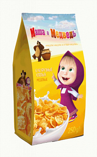 Хлопья кукурузные медовые "Маша и медведь"
