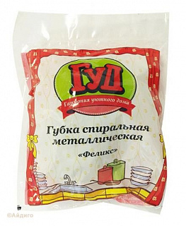 Губка для мытья посуды металлическая Феликс
