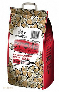 Уголь березовый Колобок Экстра 3.5 кг Уголь березовый Колобок Экстра 3.5 кг