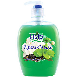 Крем-мыло Хелп насос зеленый чай 500 г арт.5-0304