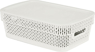 Корзинка с крышкой Ажур прямоугольная 3 л