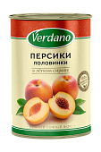 Персики половинки в сиропе, Verdano