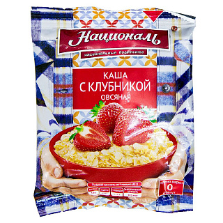 Каша Националь овсяная с клубникой