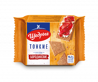 Хлебцы тонкие бородинские "Щедрые"