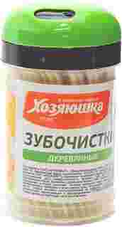 Зубочистки деревянные "Хозяюшка Мила" в банке, 200 шт.
