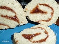 Рулет с повидлом за 10 минут