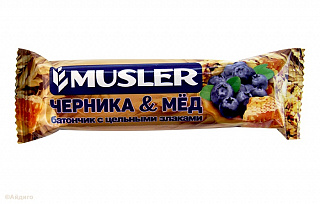 Батончик-мюсли Musler черника и мед