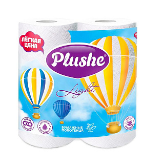 Бумажное полотенце 2-слойное Plushe Лайт Колор