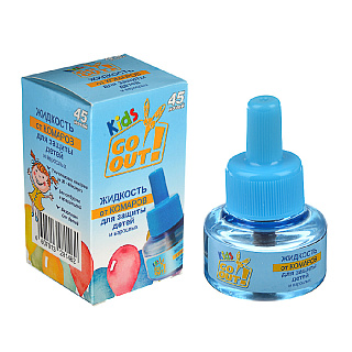 Жидкость для фумигатора детская от комаров 45 ночей Го-Аут Кидс