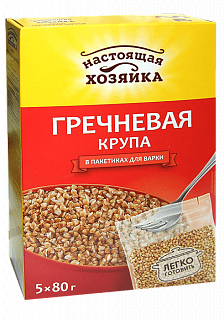 Крупа гречневая ядрица экстра в пакете для варки Настоящая хозяйка